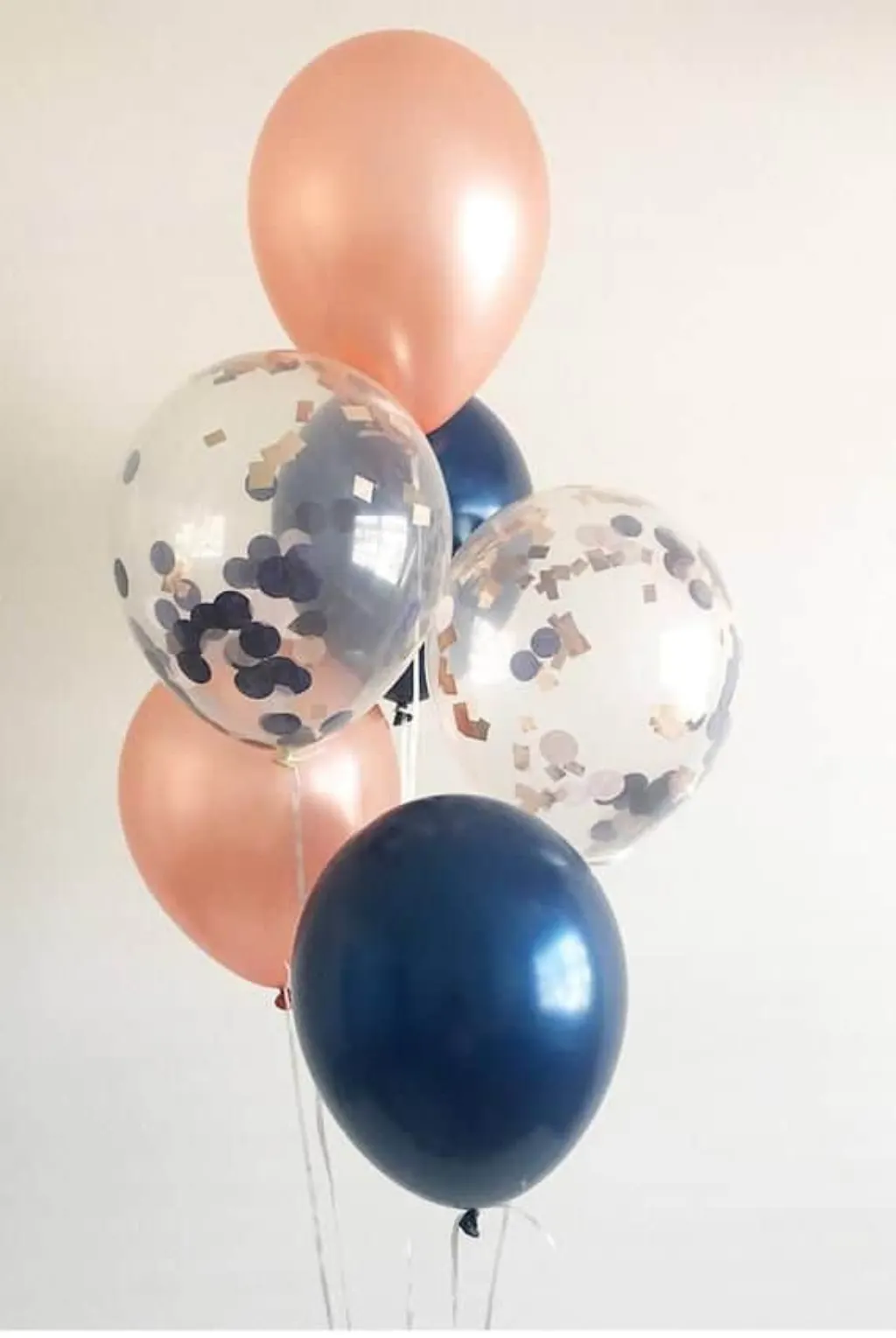 Sur Pinterest Rose Gold Confetti Balloons Rose Gold Navy Latex Balloons Rose Gold