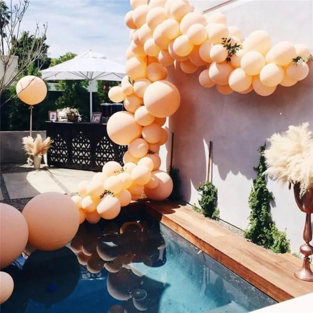 Sur Pinterest 100Pcs 5/10/12inch Double Balloons Matte Peach Blush Latex Ballon