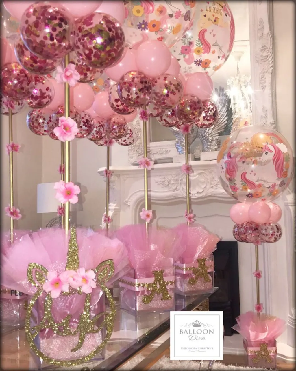 Sur Pinterest Unicorn balloon Centrepiece