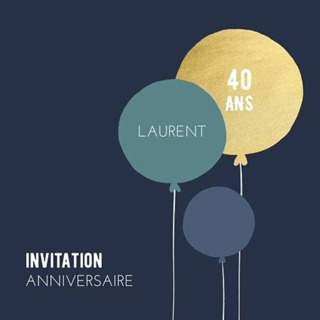 Sur Pinterest Carte d’invitation anniversaire Balloons #invitationanniversaire