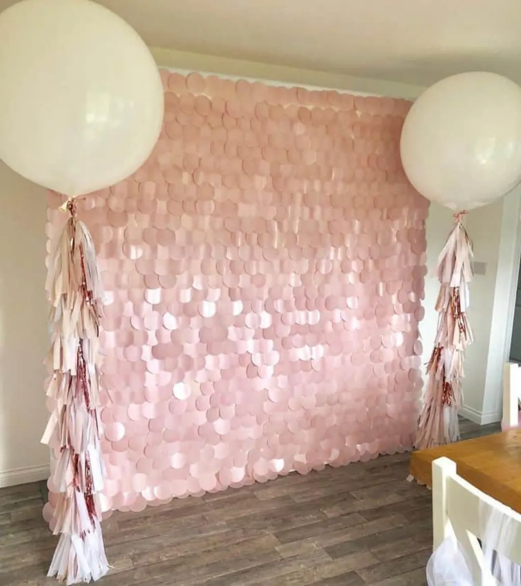 Sur Pinterest ⓟⓡⓞⓟ ⓜⓔ ⓟⓡⓔⓣⓣⓨ ➸ Blush Pink Sequin Wall & Balloon Package All set