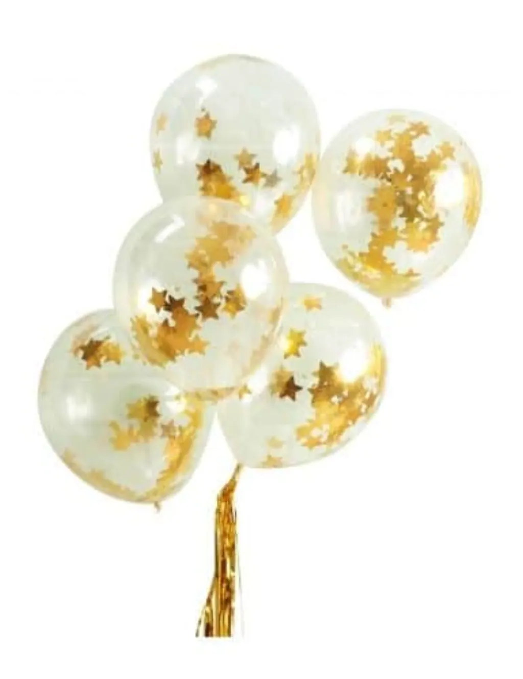 Sur Pinterest 5 Ballons en latex avec étoiles dorées