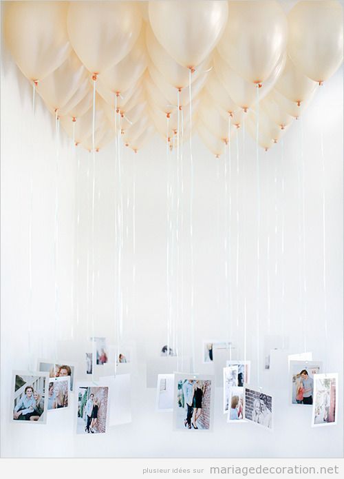 Sur Pinterest Ballon héllium avec photos des mariés pendues, idée déco mariage | Accro-Jeux