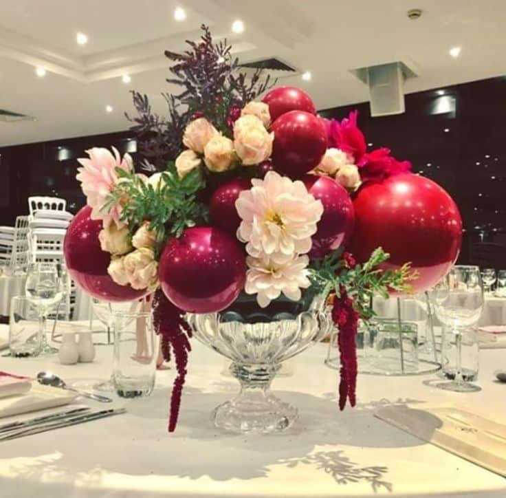 Sur Pinterest Beautiful floral and balloon centerpiece | Accro-Jeux