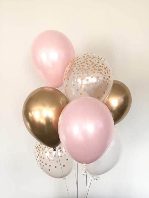 Sur Pinterest Pink Blush Balloons | Blush and Gold Balloons | Gold and Blush | Accro-Jeux