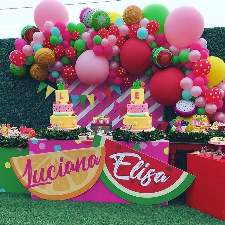 Sur Pinterest #Repost Renata Pretti • • • Decoração mais linda com o tema Frutaria | Accro-Jeux