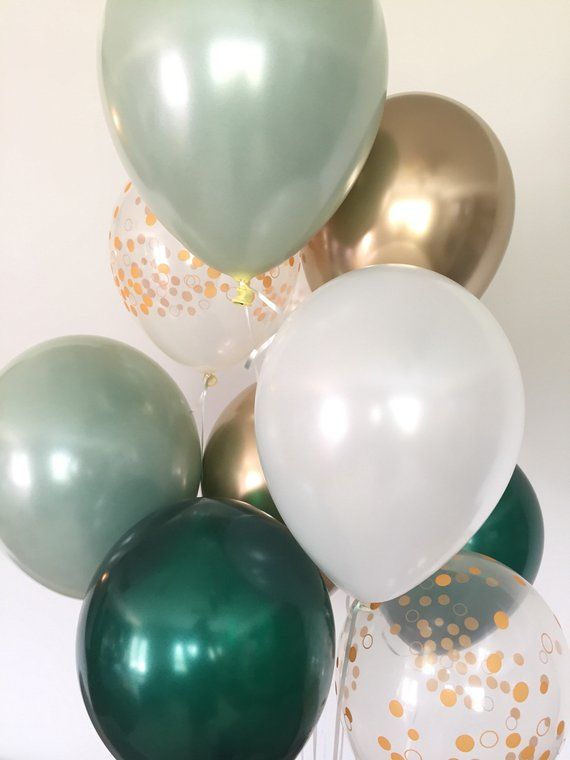 Sur Pinterest Green and White Balloons | Light Green Wedding Decor | Green and Gold | Accro-Jeux